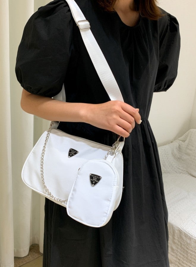 WAOKN Fashion and popular summer Korean handbag women's bag all-match two-piece set fashion chain shoulder Messenger bag,Fashion and popular summer Korean handbag women's bag all-match two-piece set fashion chain shoulder Messenger bag - Image 5