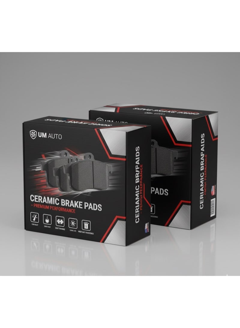 LEXUS Front + Rear Ceramic Brake Pad Set Fits Lexus LS460 (07-17) LS500/LS500h (18-20) LS600h (08-16) - Image 3