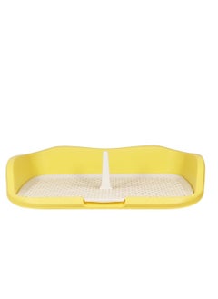 NNC PETS Dog potty training toilet with Raised fence, Column design, and Grid design, Detachable dog toilet for medium to large breeds, Ideal for indoor & outdoor use, Easy to clean 55 cm (Yellow)  - Image 1