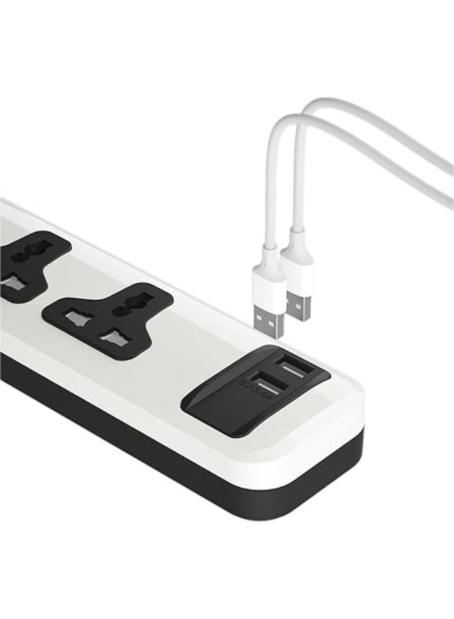 iLOCK Universal Power Strip with 3 Outlets and 2 USB-A Ports – Fast Charging – 2 m - Image 2
