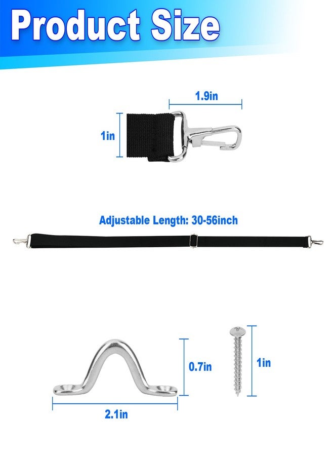 COSMOS أحزمة قمة قارب بيميني 2 قطعة من كوزموس قابلة للتعديل أحزمة قماشية بحرية 30" - 56" أحزمة قارب ثقيلة مع خطاف مزدوج، معدات قماش قارب من الفولاذ المقاوم للصدأ - Image 2