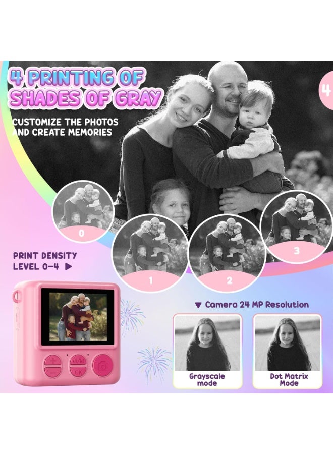Mumfactory Camera for Girls Kids, Instant Print 1080P HD with 32G Card, Birthday Gifts for Girls Age 5-12 Years Old - Image 5