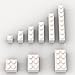 YUJHITP 100 Piece White Bulk Assortment 9 Size White Classic Building Blocks Compatible with Lego A0001 - Image 2
