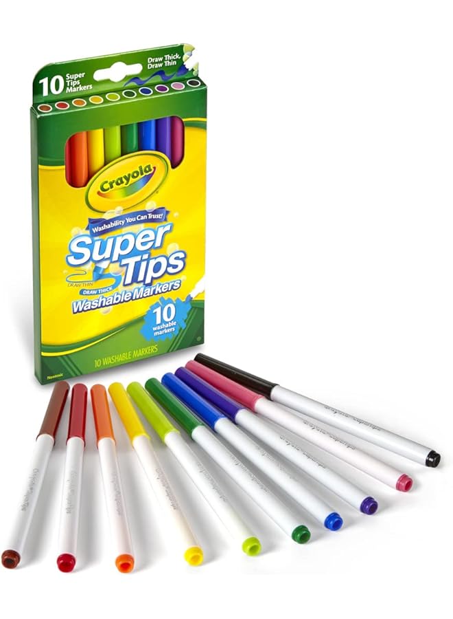 Crayola 10 Ct. Washable Super Tips Markers 10 Count - Image 2