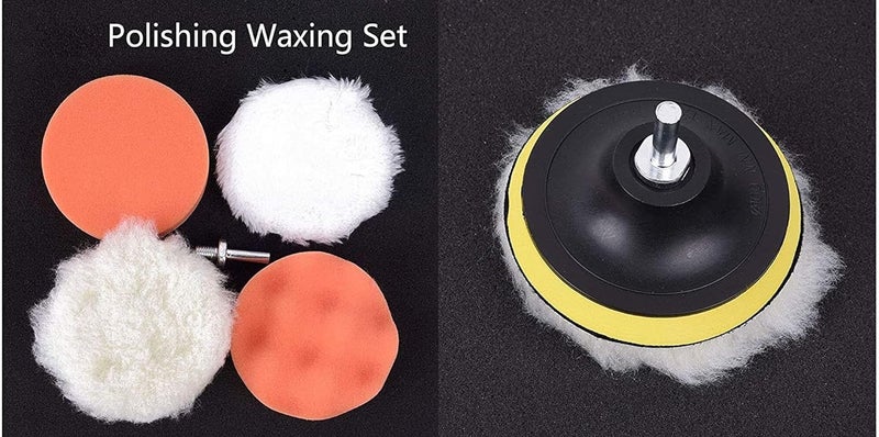 DIY Crafts CT-DIY-HI-42465 3"/4"/7"inch 76/100/180mm 6 Pcs Car Buffing Polishing Waxing Sponge Felt Pad Kits Drill Adapter Cleaning Kit - Image 5