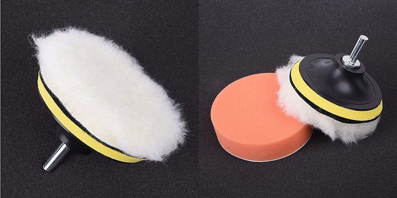 DIY Crafts CT-DIY-HI-42465 3"/4"/7"inch 76/100/180mm 6 Pcs Car Buffing Polishing Waxing Sponge Felt Pad Kits Drill Adapter Cleaning Kit - Image 4