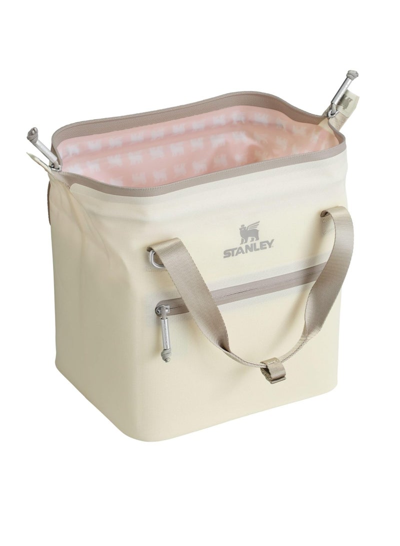 Stanley Cooler Bag, Lightweight BPA Free Lunch Box, Portable And Compact Insulated Travel Bag With Zipper, Airtight Refrigerator Bag With Handle And Strap, (1pc, Light Pink) - Image 2