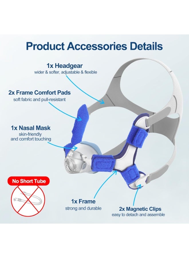 MEDICOLOR Upgraded Supplies for Airfit N20, Includes Head Strap, Frame, Nasal Cushion(L), Softer Nose Touching for Airtouch N20 Users, Secure Seal & Enhanced Comfort CPAP Supplies by MEDICOLOR, Large - Image 5