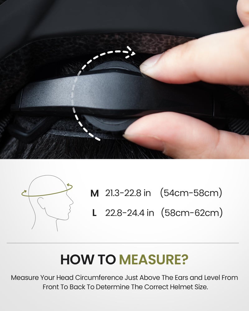 OutdoorMaster Helmets for Adults - Mountain & Road Bike Helmet with Rechargeable Safety Light, Detachable Goggles and Sun Visor - Easy to Adjust, Breathable, Lightweight - Matte Black, Large - Image 4