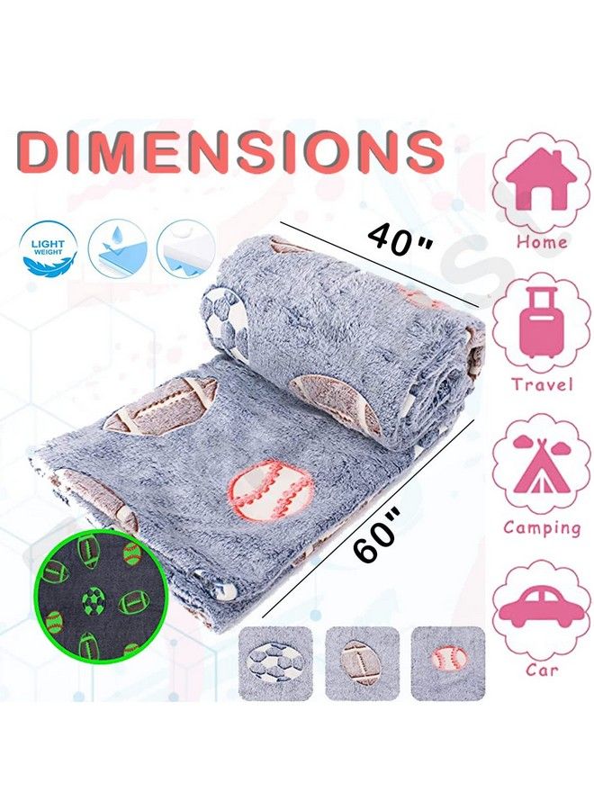 FunBlast Blankets For Kidsglow In The Dark Blanket Cartoon Print Blankets For Kids Light Weight Soft Cozy All Weather Blankets For 110 Years Old Toddlers Baby Boys & Girls (Grey) (Ball) - Image 4