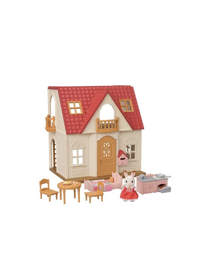 Calico Critters Red Roof Cozy Cottage Dollhouse Playset With Figure, Furniture And Accessories  - Image 2