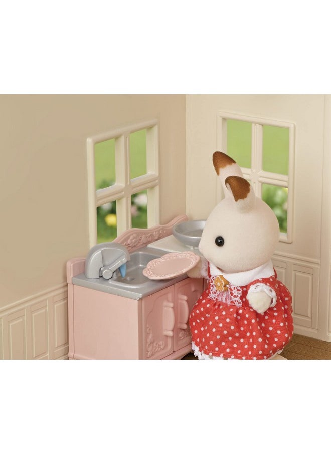 Calico Critters Red Roof Cozy Cottage Dollhouse Playset With Figure, Furniture And Accessories  - Image 4