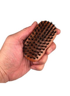Wav Enforcer WavEnforcer Boar Bristle PocketSize Military Brush Best Brush for Beards ; Pocket ; Purse ; Travel Size Medium Firmness  - Image 1