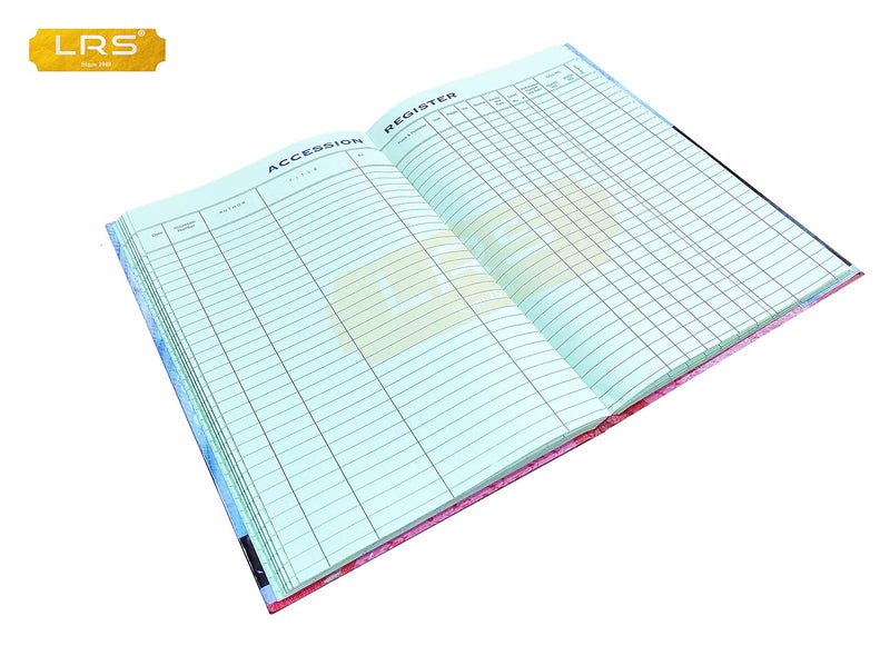 LRS Library Accession Register for Schools/Colleges/Libraries - 140 Pages Single - 30 Entries per Page - 34x21 cm - 75 GSM Ledger Paper - Image 4