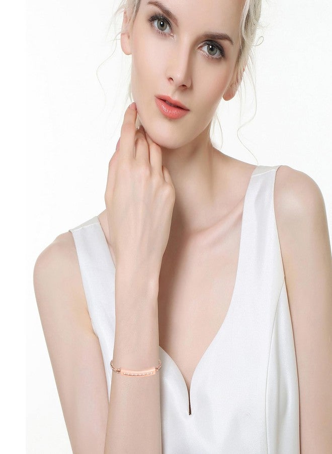 Hearbeingt Memorial Ashes Bracelet,Cremation Jewelry Urn Bracelet for Ashes Adjustable Classic Crystal Keepsake Bangle for Women(Rose Gold) - Image 5