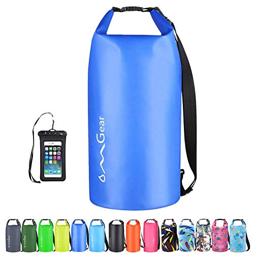 OMGear Waterproof Backpack With Waterproof Phone Pouch,30L/40L Dry Bag Sack Waterproof Bag For Kayaking,Boating,Sailing,Canoeing,Rafting,Hiking,Camping,Beach,Fishing,Swimming (dark blue, 30L) - Image 5