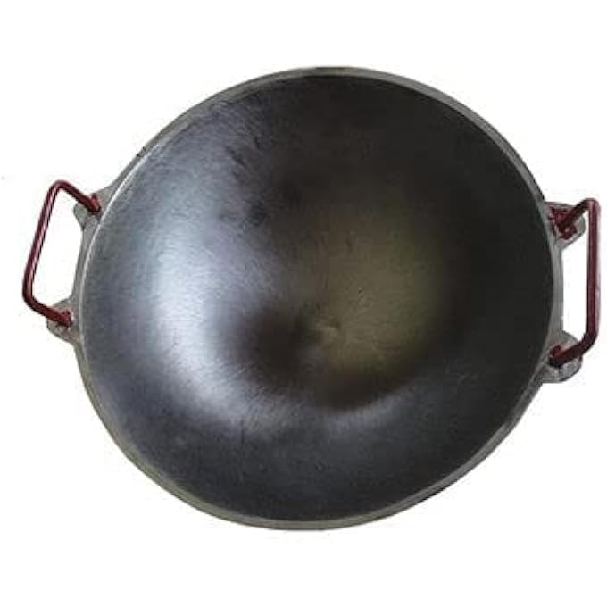 ايدا مقلاة كاداي كاداي فائقة النعومة من الحديد الزهر، مُتبلة مسبقًا للطهي والقلي العميق، لوها كاداي غير لاصقة بشكل طبيعي، مقاس 7 بوصات - Image 3