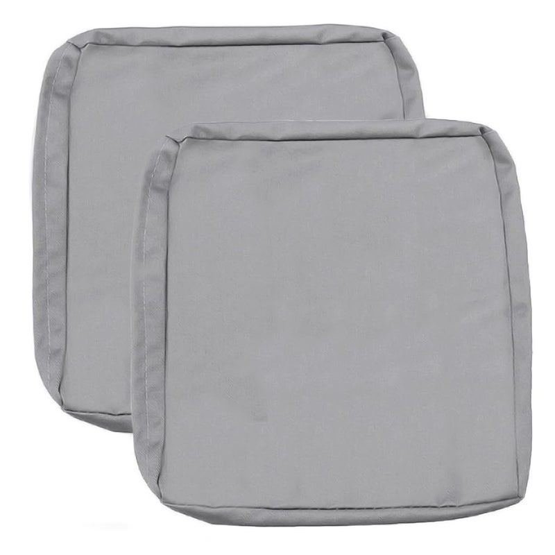 Sqodok Outdoor Cushions Covers 24X22  Patio Cushion Covers for Outdoor Furniture Waterproof Outside Seat Slipcovers Replacement Chair Cushion Covers 4pcs  Grey - Image 1