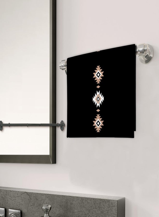 FIicy Black Western Aztec Kitchen Towels Set of 2 - Western Southwestern Decor Hand Towels, Native American Decorative Hand Towel for Bathroom Kitchen, Retro Western Home KitchenDecor(16x24 Inch) - Image 3