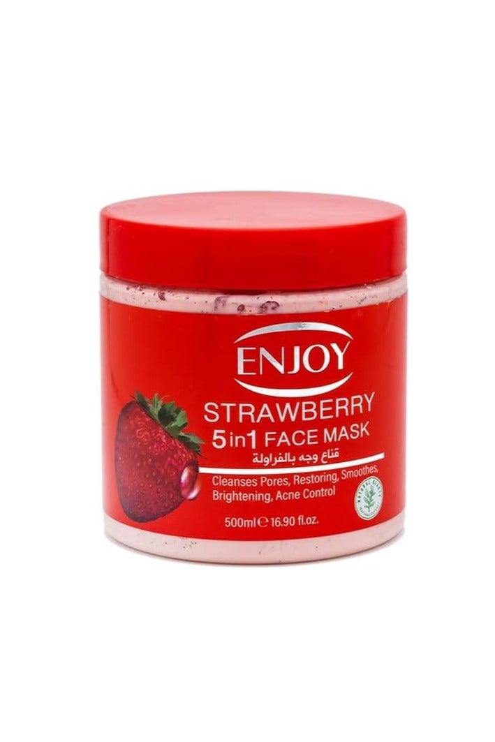 ENJOY STRAWBERRY 5 IN 1 FACE MASK 500ML