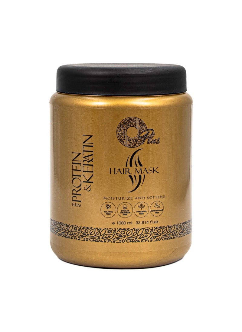 Oplus - Oplus Protein & Keratin Hair Mask 1000ml - Intensive Repair Treatment - Image 1