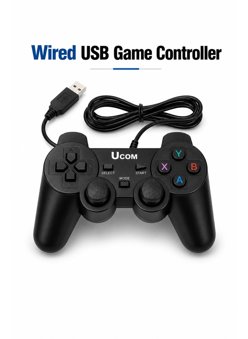 Ucom Wired USB Game Controller – Joystick for PC & Laptop | Plug & Play Gaming Gamepad | Ergonomic Design - Image 3