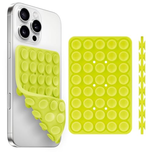Yojaro Silicone Suction Cup Phone Case Mount Double Sided, Phone Accessories Hands-Free Strong Grip Holder for Selfies and Videos, Silicon Phone Stand for iPhone and Android Green - Image 1