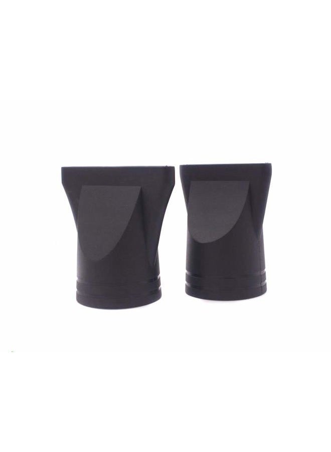 UPSTORE 2PCS(Special for Hair Barber Shop,Not for Most of Home Hair Dryer)4.5cm Black Plastic Salon Hair Dryer Nozzle Replacement Narrow Concentrator Replacement Blow Flat Hair Drying Nozzle - Image 1