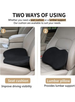 KYD Car Seat Cushion - Memory Foam Car Seat Pad - Sciatica & Lower Back Pain Relief - Car Seat Cushions for Driving - Road Trip Essentials for Drivers  - Image 2