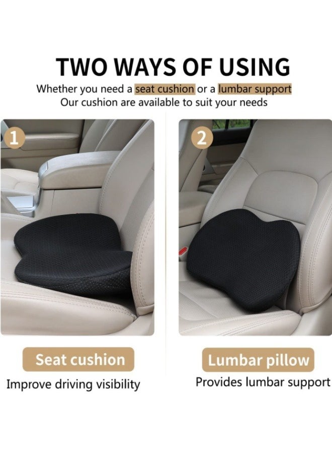 KYD Car Seat Cushion - Memory Foam Car Seat Pad - Sciatica & Lower Back Pain Relief - Car Seat Cushions for Driving - Road Trip Essentials for Drivers  - Image 2