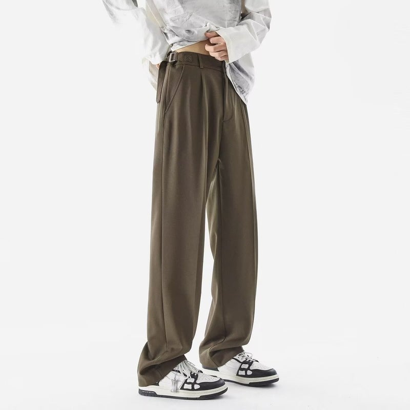 Black Naples Suit Pants Draping High-Grade Oversize Suit Pants Design Straight Casual Pants - Image 3