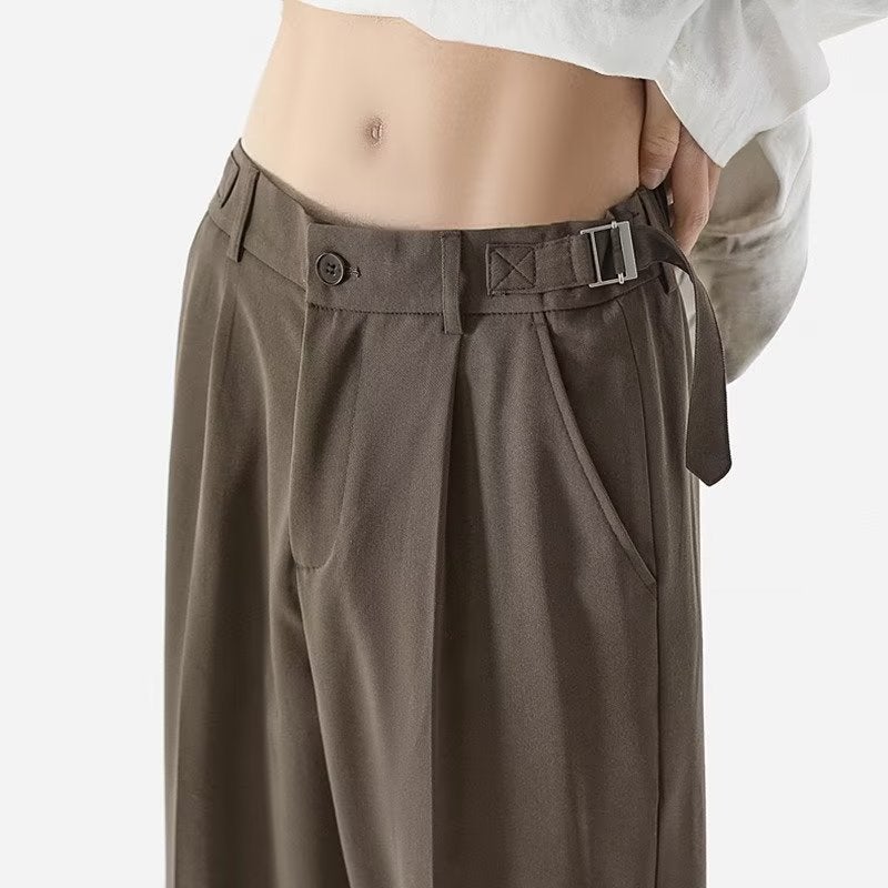 Black Naples Suit Pants Draping High-Grade Oversize Suit Pants Design Straight Casual Pants - Image 2