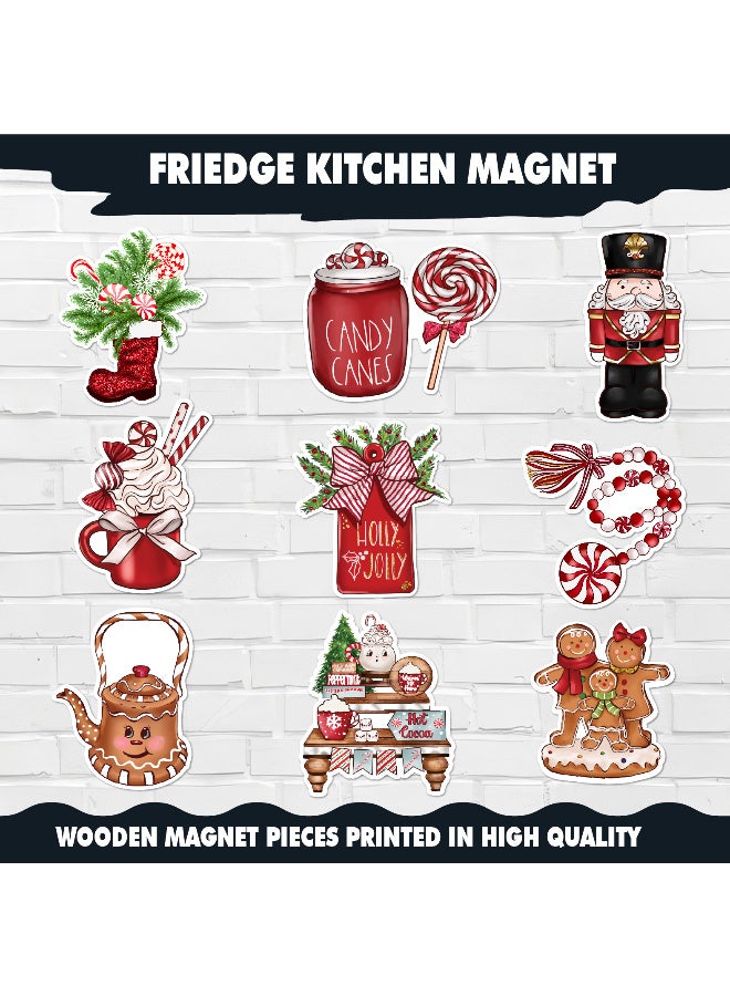 Christmas Fridge Magnets Set of 9 – Festive Decorative Magnets with Santa, Snowflakes, Christmas Trees & Holiday Designs for Refrigerator, Kitchen, and Home Décor, Perfect Seasonal Decorations for a Cozy Christmas Atmosphere - Image 2