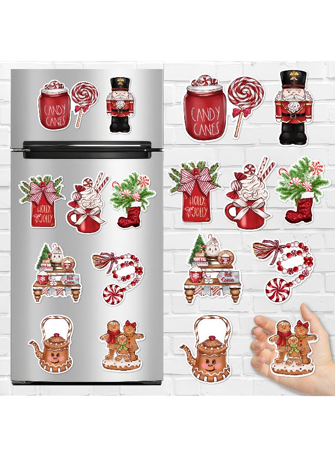Christmas Fridge Magnets Set of 9 – Festive Decorative Magnets with Santa, Snowflakes, Christmas Trees & Holiday Designs for Refrigerator, Kitchen, and Home Décor, Perfect Seasonal Decorations for a Cozy Christmas Atmosphere - Image 1