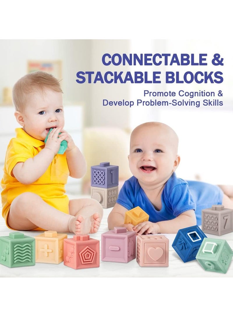 Baby Toys 6-12 Months, Montessori Toy for Babies 6-12 Months, Incl Stacking Building Blocks  Soft Infant Teething Toys  Sensory Balls for Toddlers 0-3-6-9-12 Month - Image 4