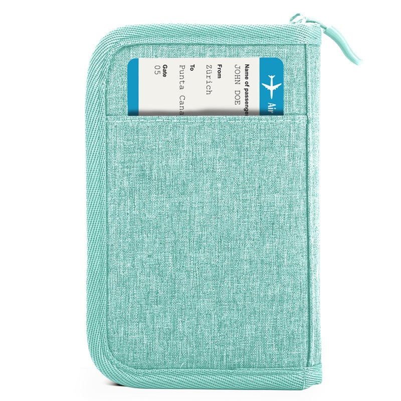 EPIMA Passport Holder for Travel Essentials, RFID Blocking Protector Passport Wallets, Passport Document Organizer Case for Travel Must Have, Passport Book for Women, Couple, Family Cards, Tickets, ID, Cash - Image 1