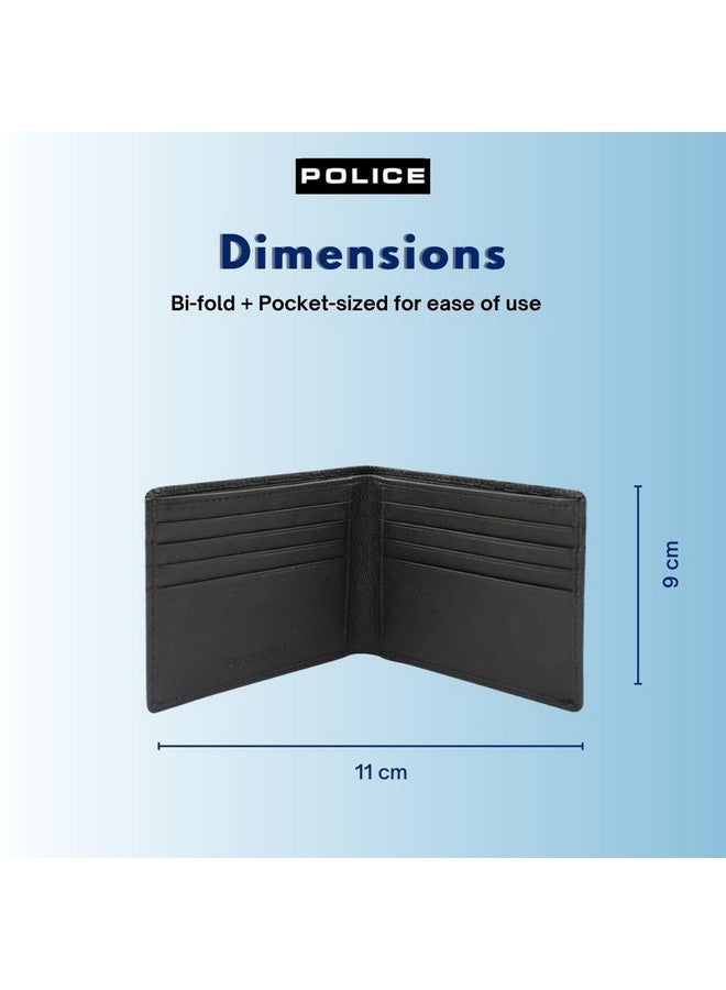 POLICE محفظة بطاقات الائتمان الجلدية للرجال من بوليس ووترلاين - سوداء - Image 5