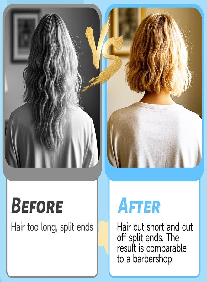 TagRecove Professional Hair Styling Tools: DIY Layering and Trimming Kit with Clips, Guide for Bangs, Layers, Split Ends - Blue - Image 4