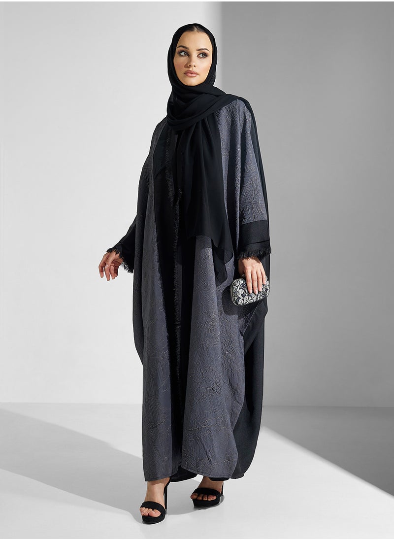hayas closet Open Front Cape Sleeve Abaya  - Image 5