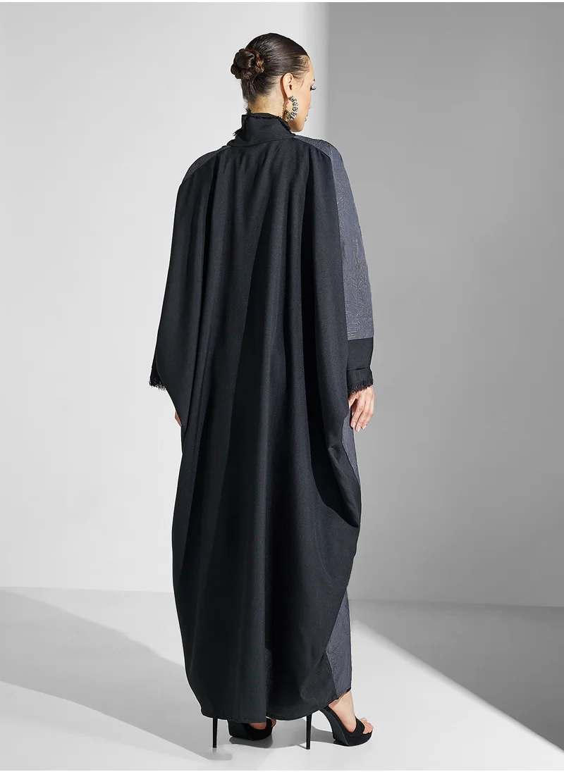 hayas closet Open Front Cape Sleeve Abaya