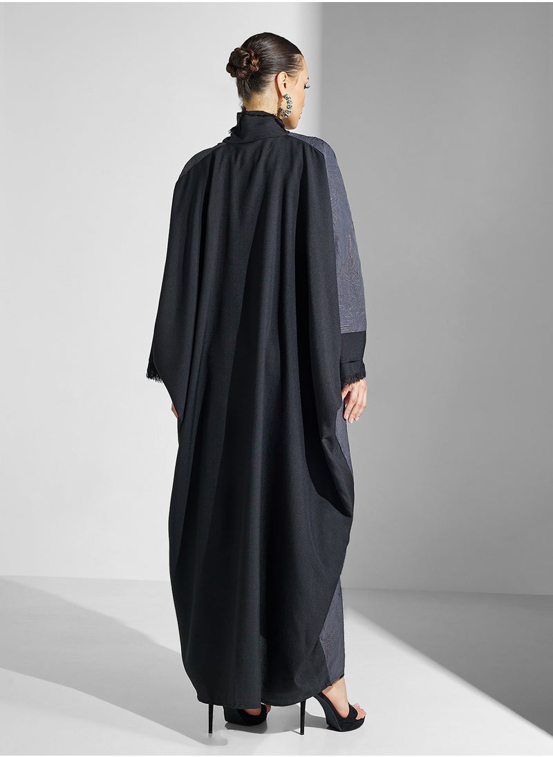 hayas closet Open Front Cape Sleeve Abaya  - Image 2