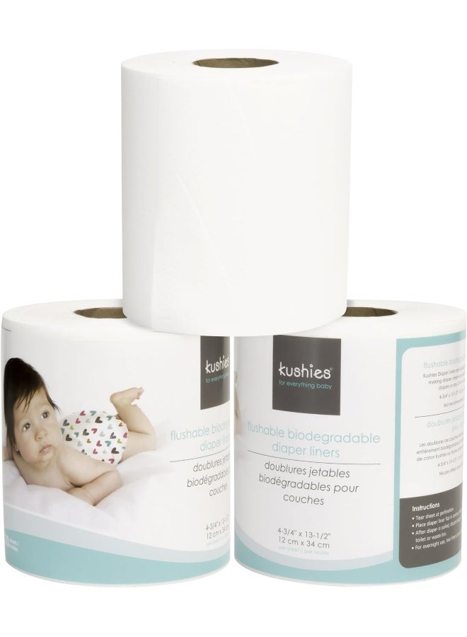 Kushies Flushable Biodegradable Diaper Liners, 100 Sheets - Image 4