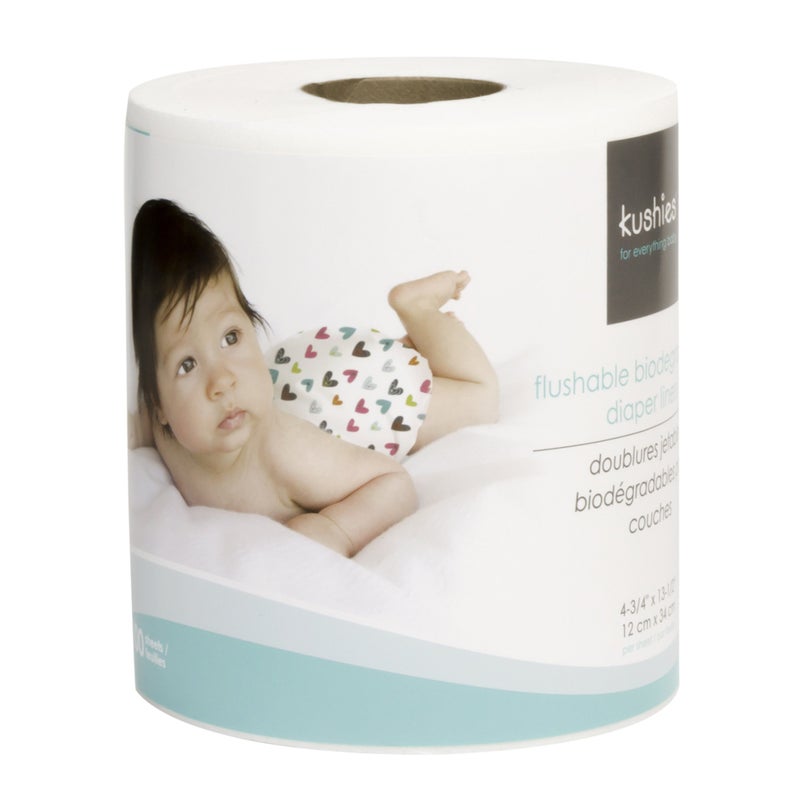Kushies Flushable Biodegradable Diaper Liners, 100 Sheets - Image 2