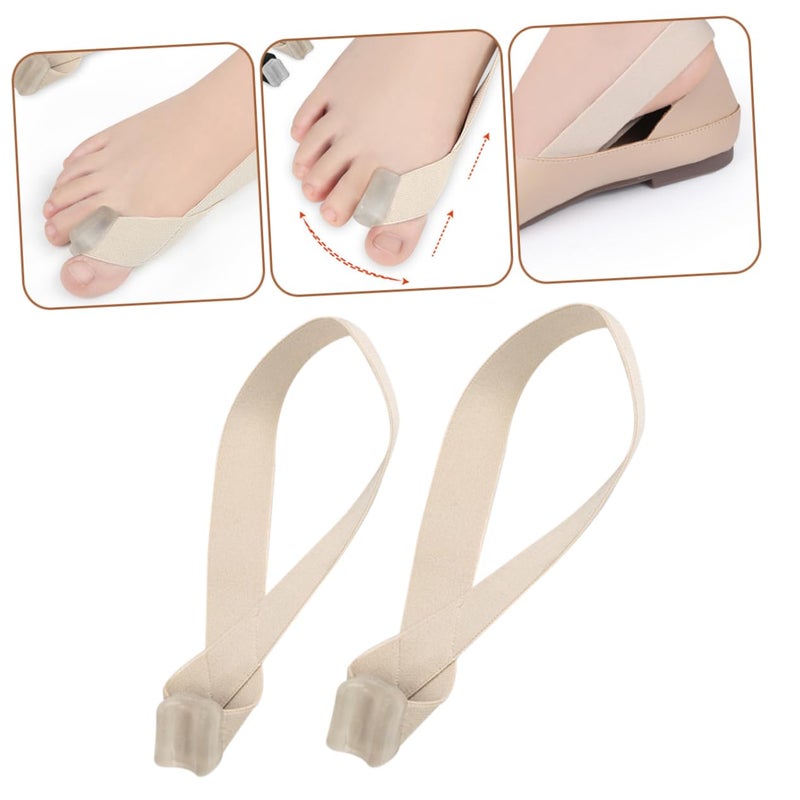 2Pcs Bunion Corrector Toe Separator Continuous Use Adjustable Big Toe Straightener for Foot Pain Relief Suitable for Shoes Gel Material - Image 2