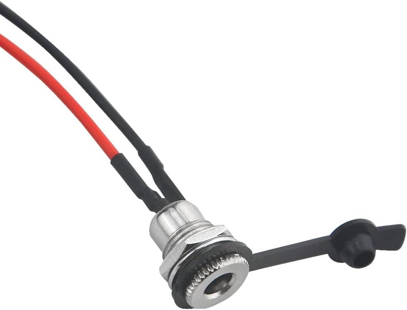 WMYCONGCONG WMYCONGCONG 10 PCS 55 x 21mm DC Power Jack Cord Socket Threaded Female Mount Connector Adapter with Waterproof Cover Cap  - Image 4