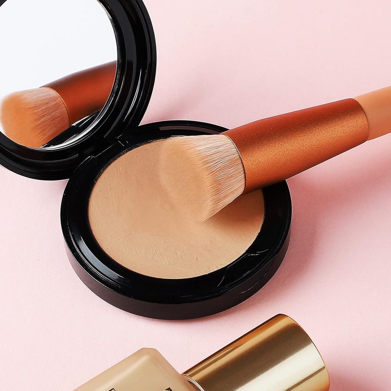 EIGSHOW Makeup Brushes EIGSHOW Professional Makeup Brush Set with Leather Cosmetic Bag for Makeup BeginnerArtist Powder Contour Foundation Blending Smudge Eyeshadow Brush  Synthetic Vegan Bristles - Image 3
