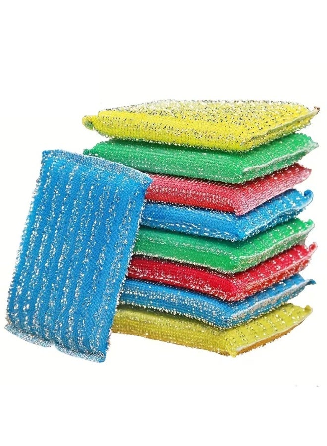 AMM 4PCS Heavy Duty Kitchen Sponge Scrubber – Non-Scratch Dish & Pot Washing Scouring Sponge, Hand-Friendly Multi-Purpose Sink Cleaner, Multi-Color (Yellow, Blue, Red, Pink) - Image 5