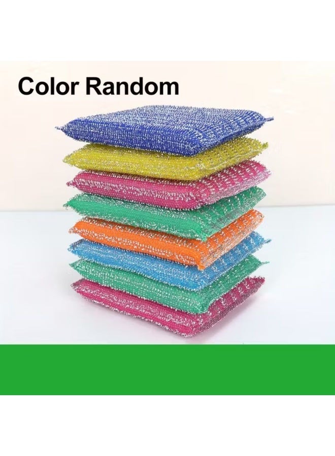 AMM 4PCS Heavy Duty Kitchen Sponge Scrubber – Non-Scratch Dish & Pot Washing Scouring Sponge, Hand-Friendly Multi-Purpose Sink Cleaner, Multi-Color (Yellow, Blue, Red, Pink) - Image 3