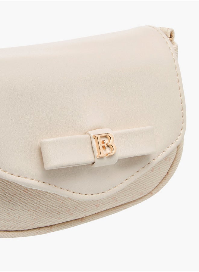 Flora Bella By Shoexpress - Girls Bow Accent Crossbody Bag with Chain Strap and Flap Closure - Image 1