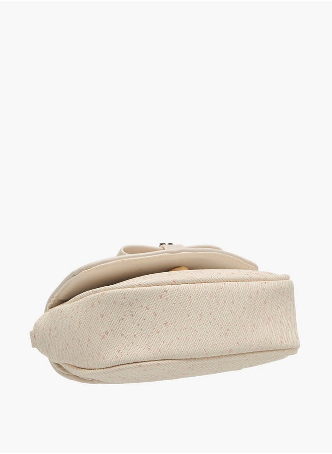 Flora Bella By Shoexpress - Girls Bow Accent Crossbody Bag with Chain Strap and Flap Closure - Image 1